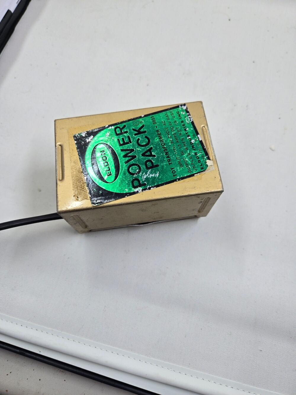 Vintage 1960s Eldon Power Pack #3851 Slot Car Train Track Transformer, untested